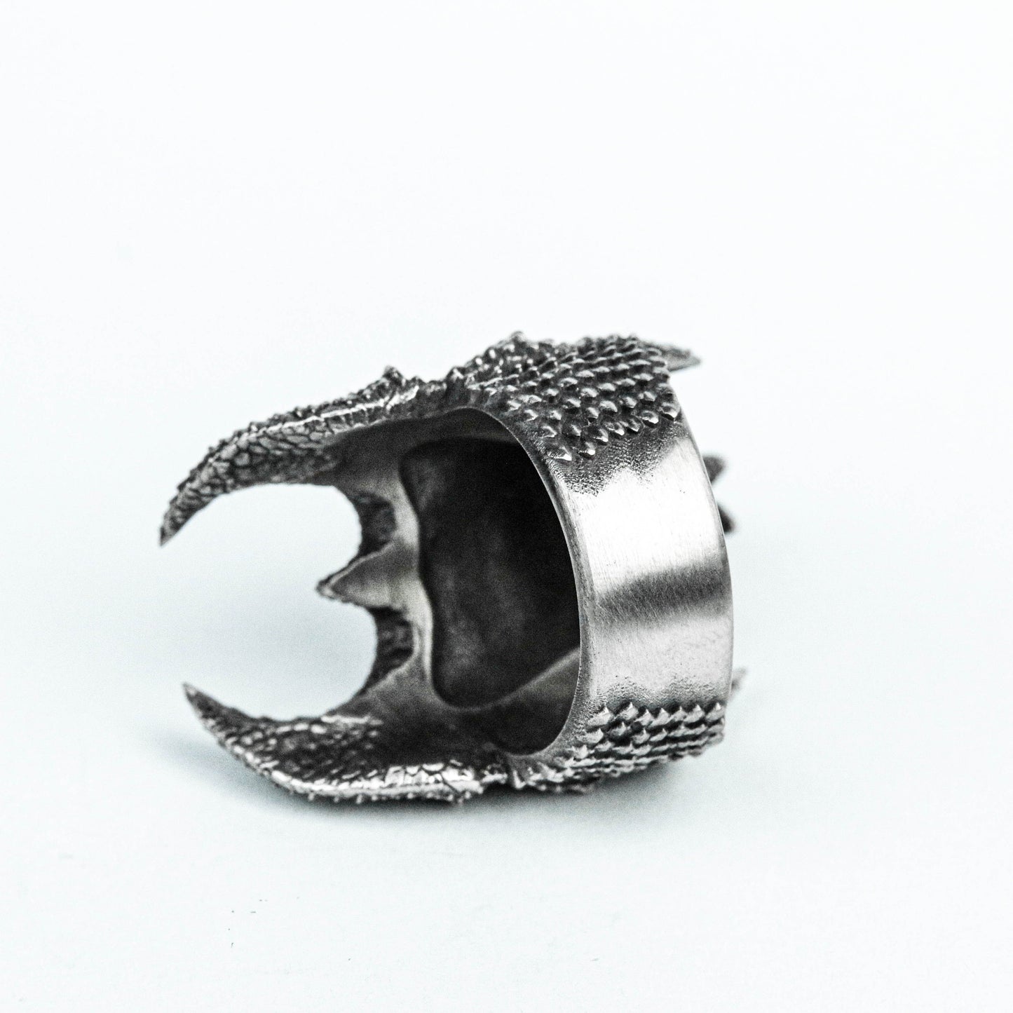 925 silver ring, double halberd ring, brass ring, battle dragon ring, Chinese style men's ring, vintage handmade products