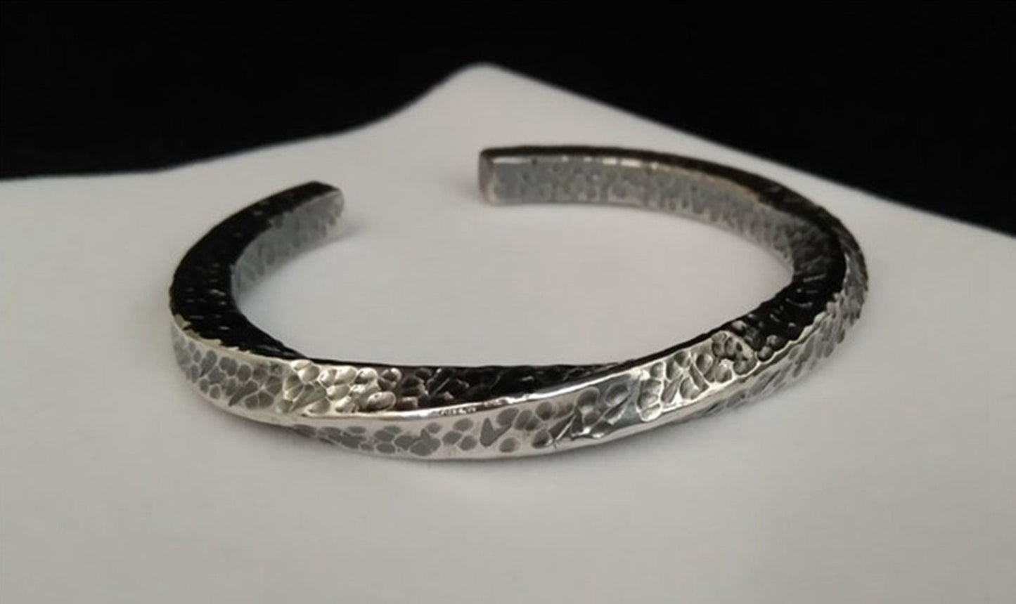 Mobius 925 silver bracelet, simple handmade silver bracelet, gift silver bracelet