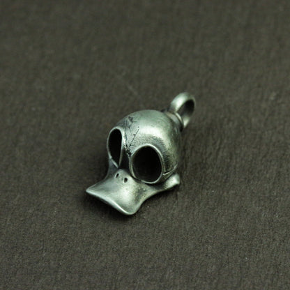 925 Silver Handmade Peaked Cap Skull Charm/Necklace/Pendant