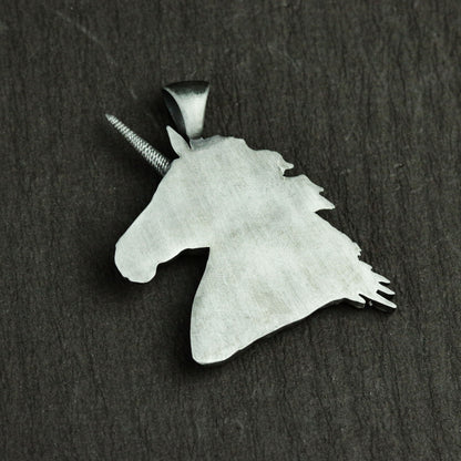 Unicorn 925 silver pendant necklace, mythical unicorn horse mount silver necklace, handmade silver jewelry personalized gift