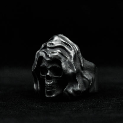 Vintage ring 925 sterling silver ring brass heavy material death ring skull legend gothic domineering unique horror ring