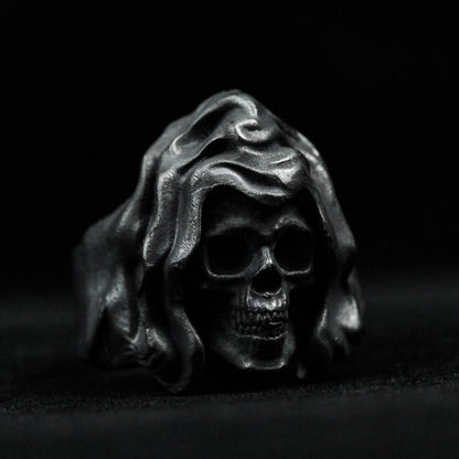 Vintage ring 925 sterling silver ring brass heavy material death ring skull legend gothic domineering unique horror ring