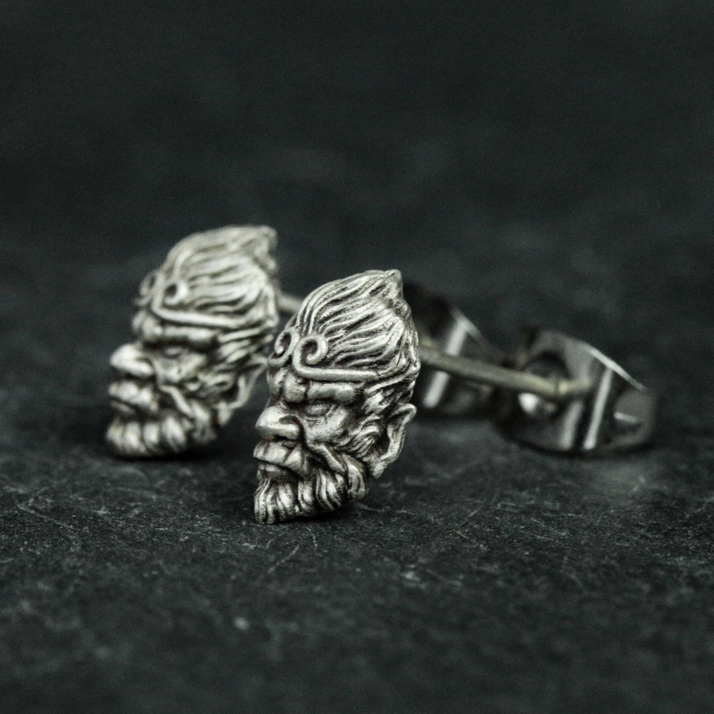 Sterling silver Monkey King earrings, Monkey King earrings, monkey earrings, Monkey King earrings