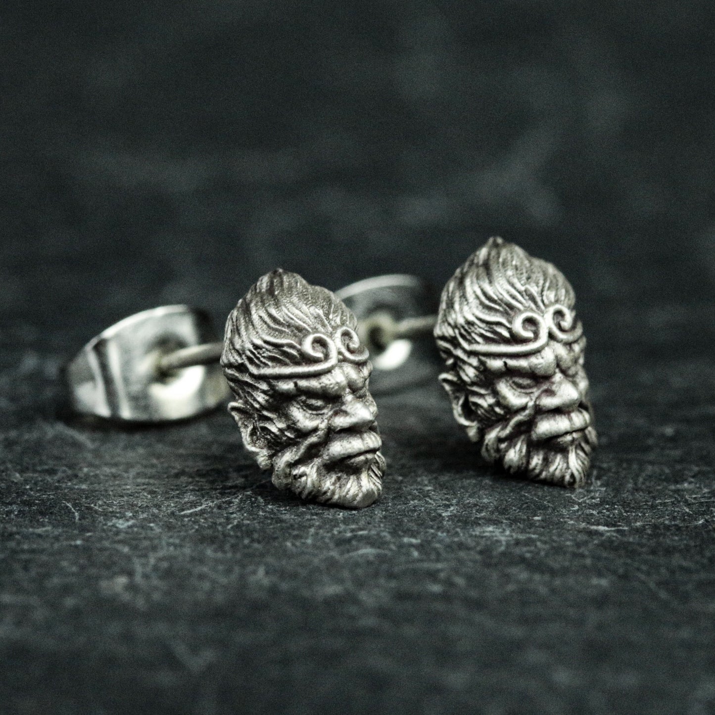 Sterling silver Monkey King earrings, Monkey King earrings, monkey earrings, Monkey King earrings