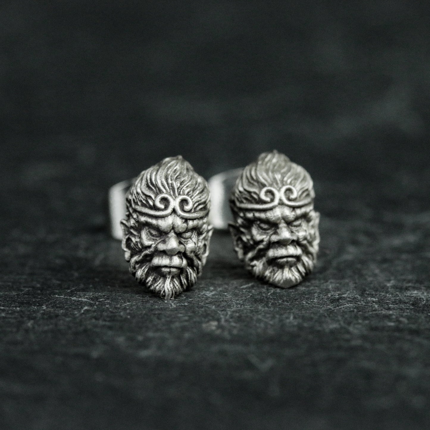 Sterling silver Monkey King earrings, Monkey King earrings, monkey earrings, Monkey King earrings