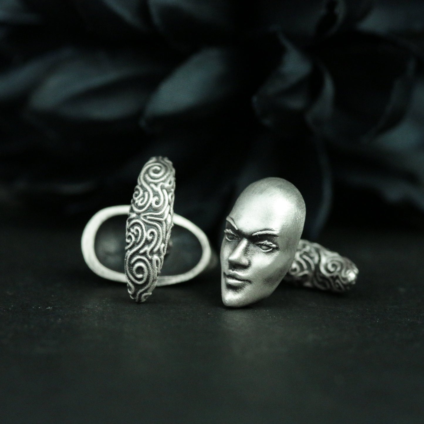 Woman face cufflinks 925 silver handmade, human face cufflinks accessories, personalized cufflinks precious gift