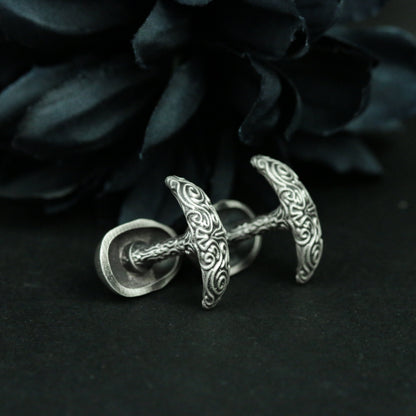 Woman face cufflinks 925 silver handmade, human face cufflinks accessories, personalized cufflinks precious gift - SATANHORN