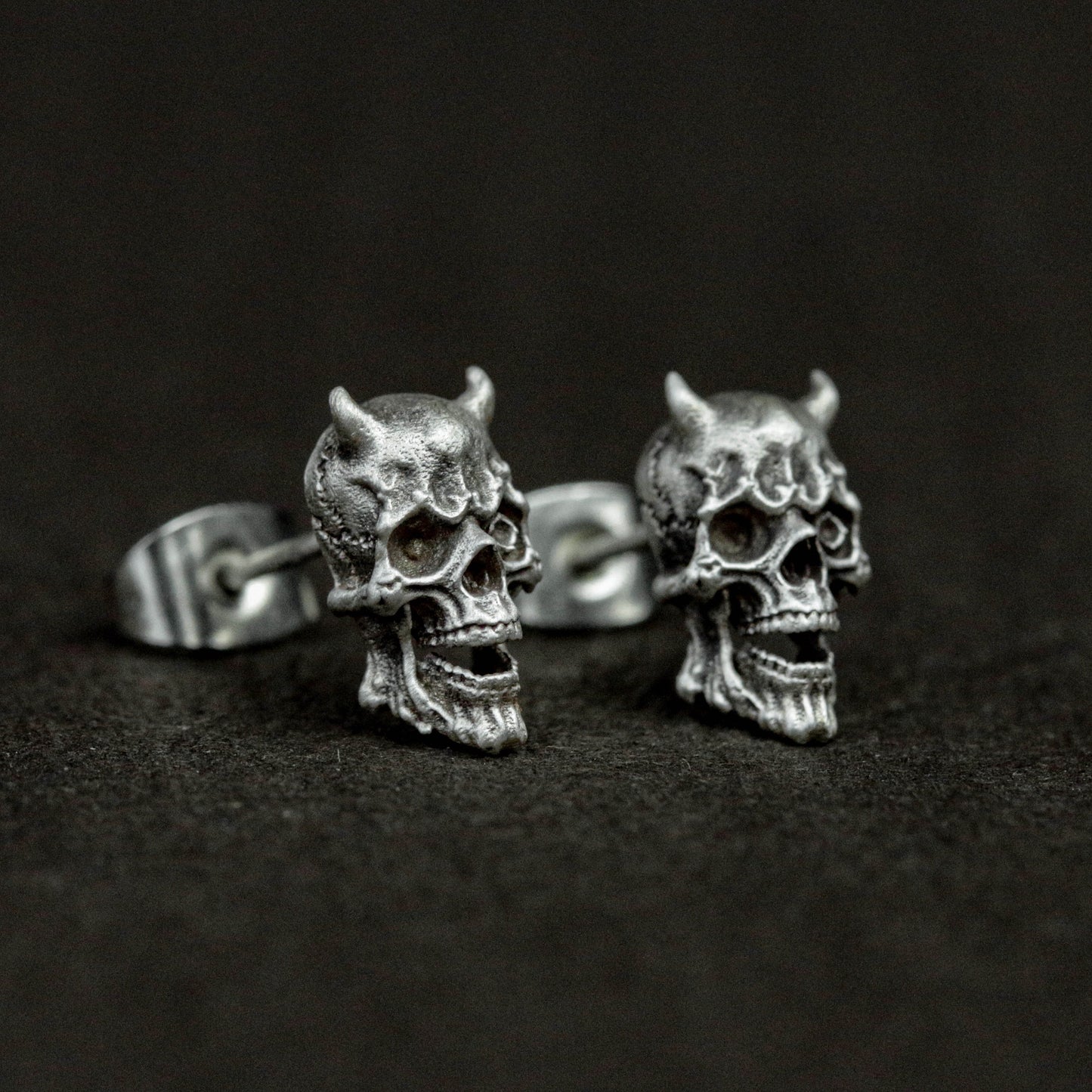 925 Sterling silver Skull Earrings, Skull Jewelry,Gothic Jewelry,Personalized Gifts, Men's Gifts