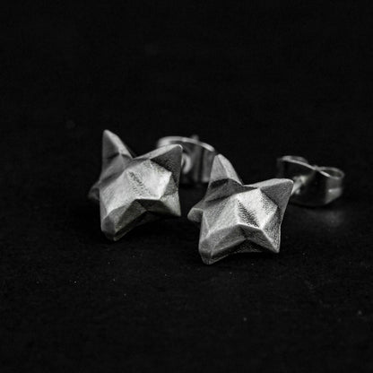 Simple fox 925 silver earrings, small animal silver earrings, forest animals cute minimalist design earrings gift