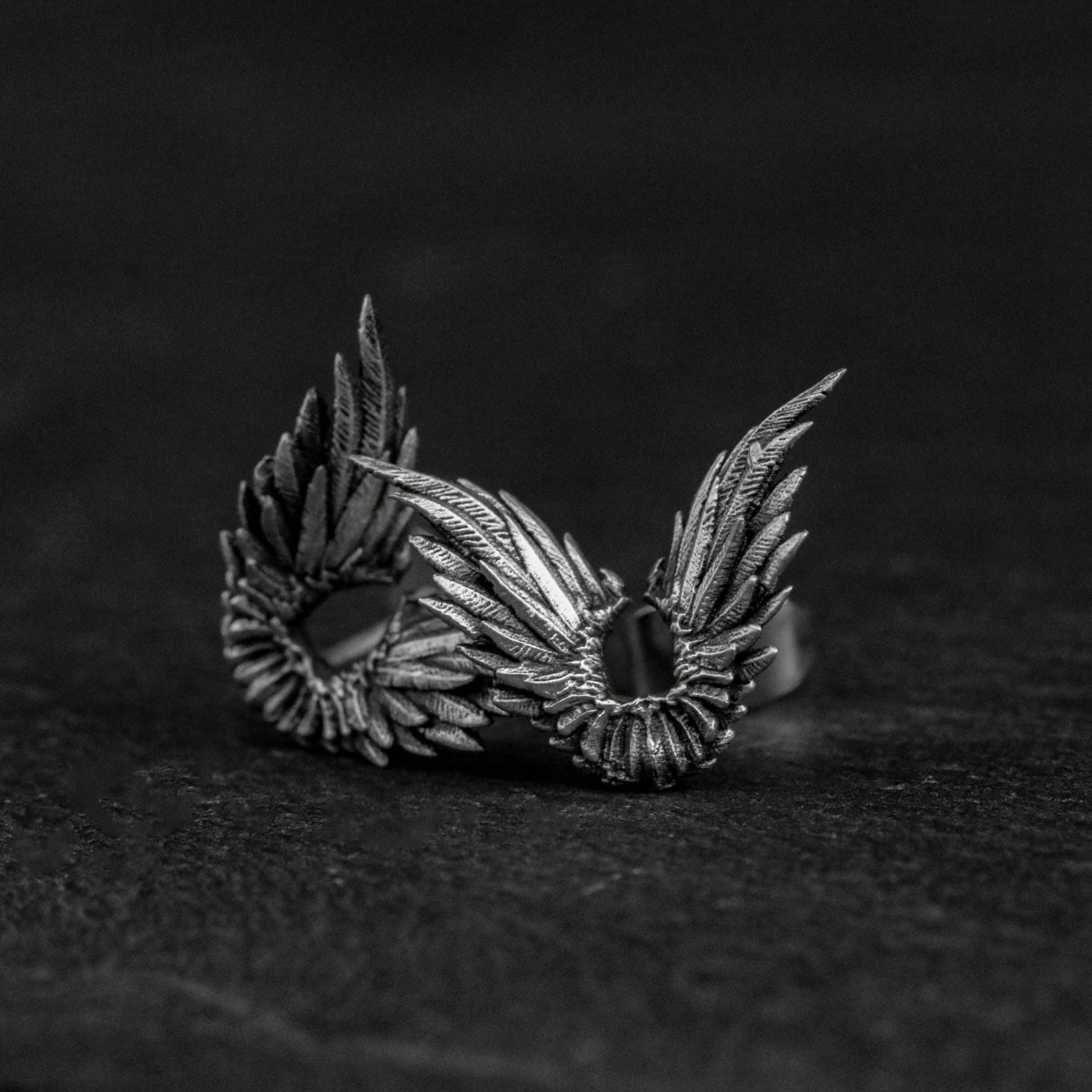 Angel Wing 925 Silver Stud Earrings, Men's Stud Earrings, Devil Wing Jewelry Sterling Silver Handmade-Craftsmen made