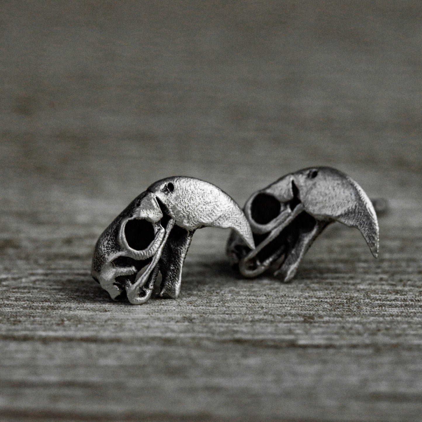 Parrot 925 silver earrings, small animal silver earrings, forest animals cute minimalist design earrings gift