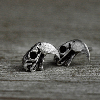 Parrot 925 silver earrings, small animal silver earrings, forest animals cute minimalist design earrings gift