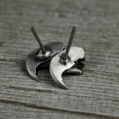 Parrot 925 silver earrings, small animal silver earrings, forest animals cute minimalist design earrings gift