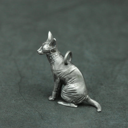 Hairless cat 925 silver pendant necklace, Stephanie cat pendant