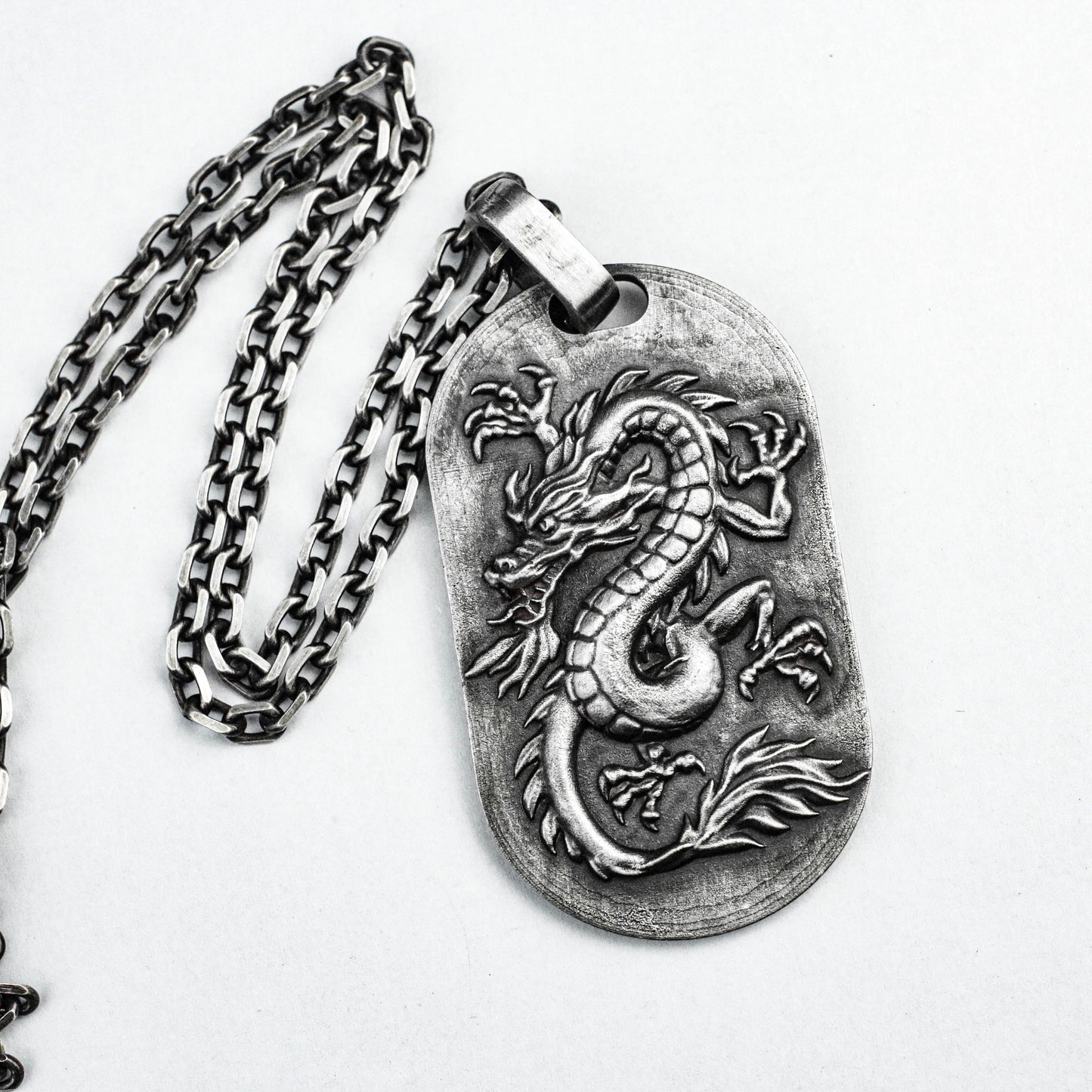 Chinese style silver jewelry, dragon silver pendant, military brand brass pendant, embossed handmade custom, mascot.