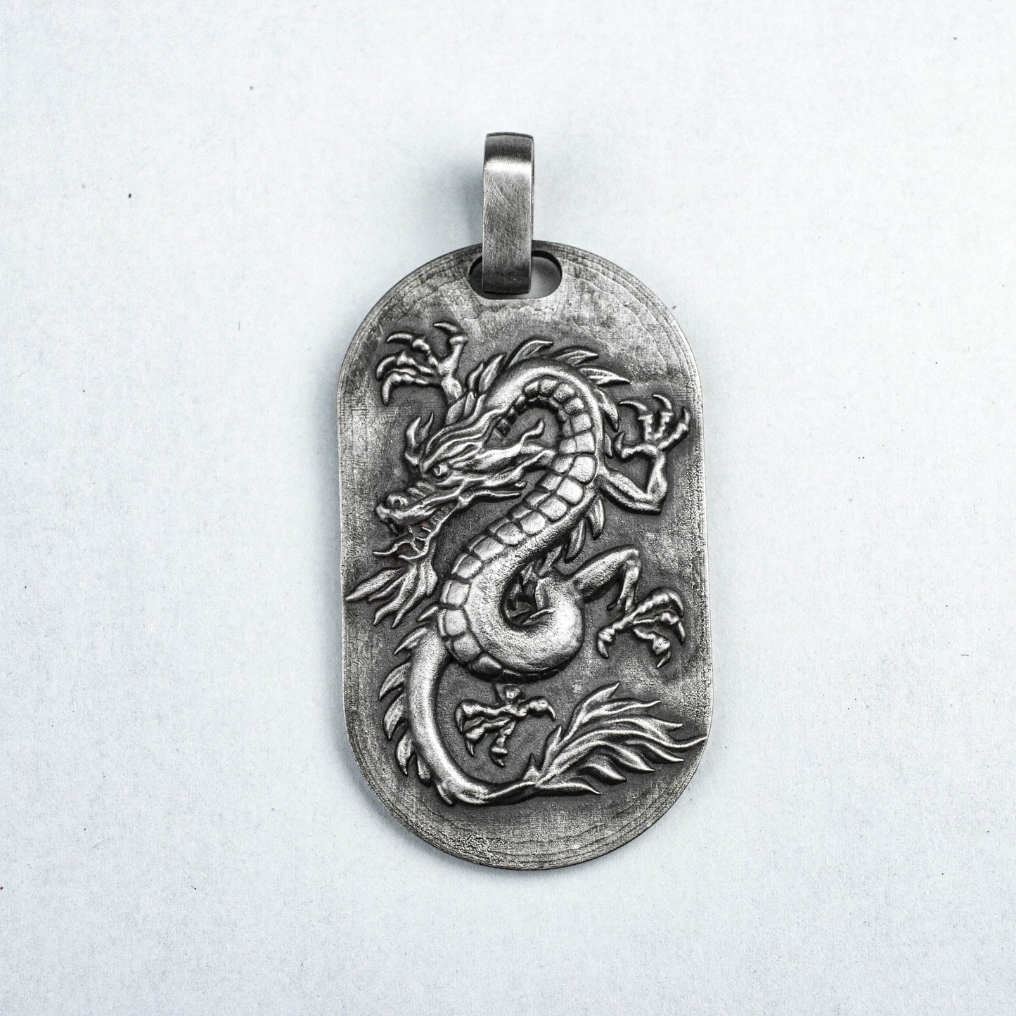 Chinese style silver jewelry, dragon silver pendant, military brand brass pendant, embossed handmade custom, mascot.