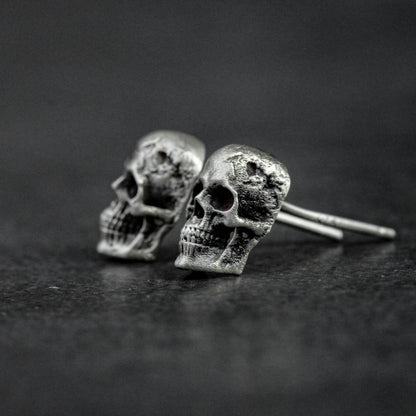 Skull Stud Earrings, Skull Jewelry, Personalized Gifts, Men's Gifts, Halloween Gifts