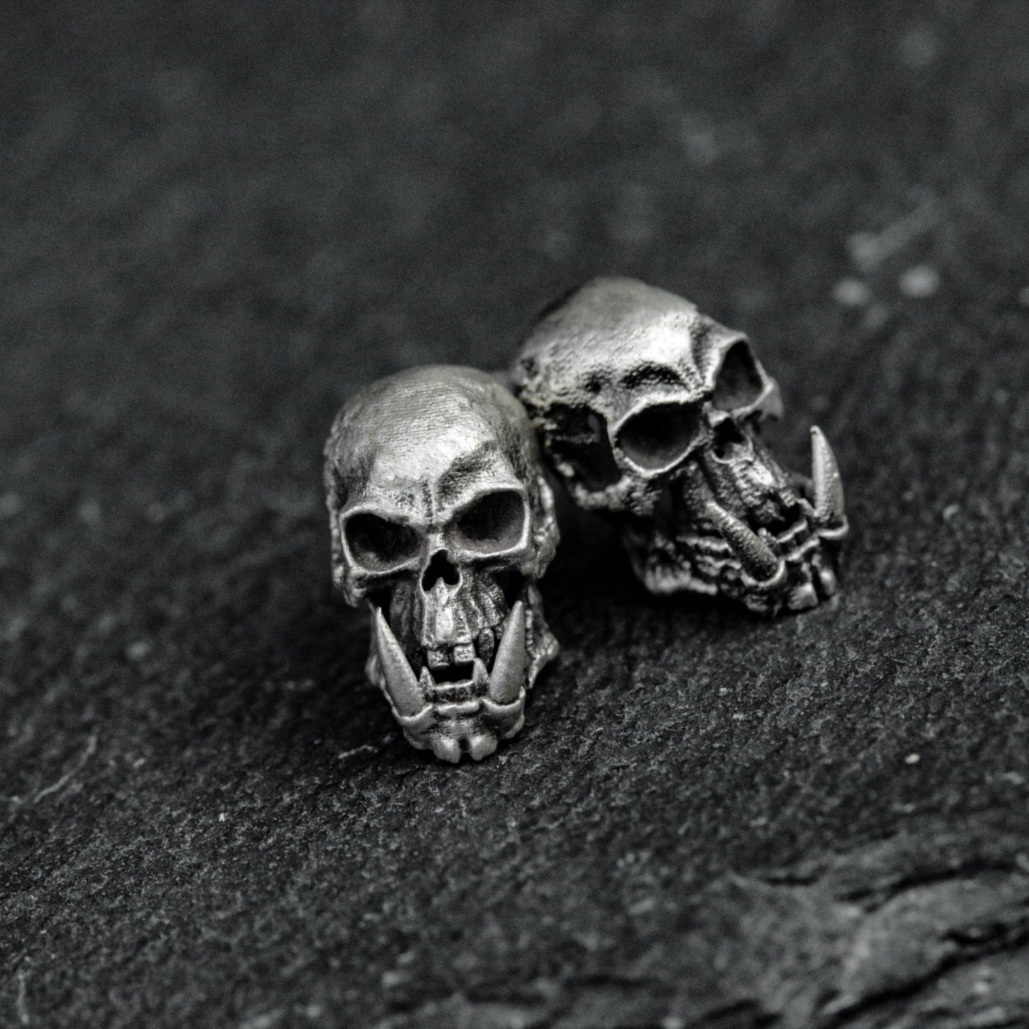 fangs skull earrings, skull earrings, fangs earrings, horror earrings, gifts for men, gifts for him