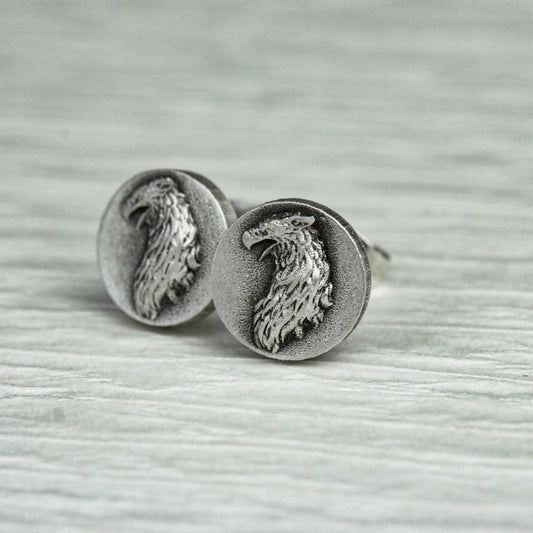 Sterling silver earrings eagle earrings, eagle jewelry, silver earrings, small earrings, gifts for him