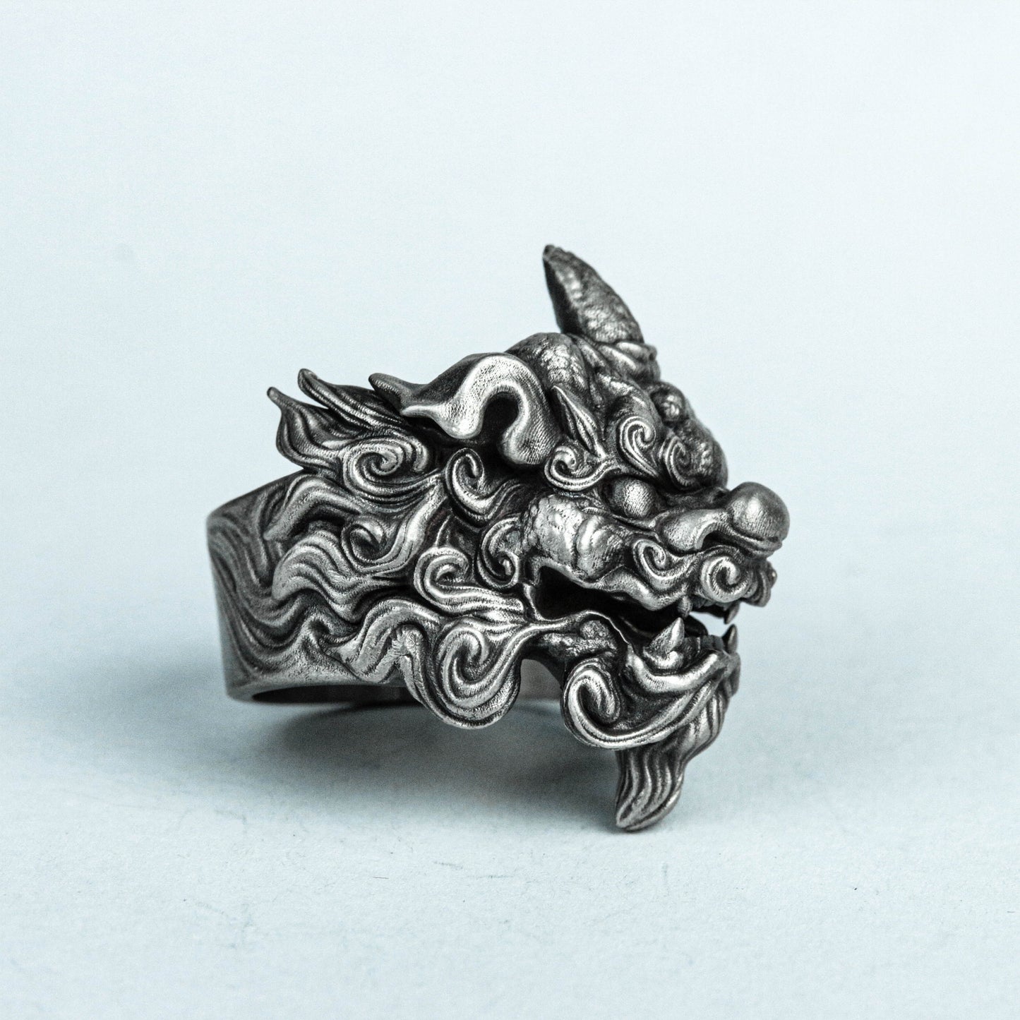 Unicorn Ring, Sterling Silver Pixiu Ring, Tang Lion Brass Ring, Mascot Pendant, Peace Ring, Gift for Boyfriend, Chinese Style