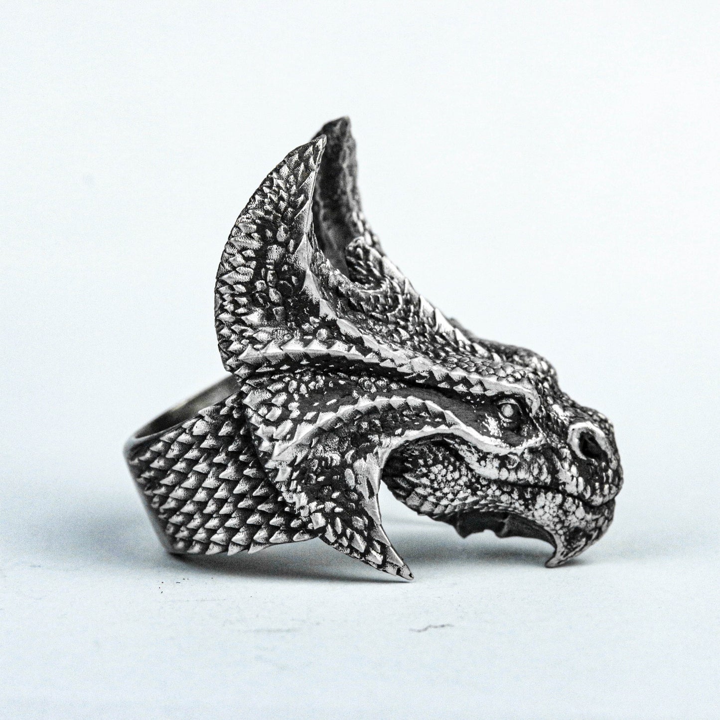 925 silver ring, double halberd ring, brass ring, battle dragon ring, Chinese style men's ring, vintage handmade products