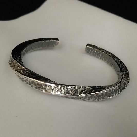 Mobius 925 silver bracelet, simple handmade silver bracelet, gift silver bracelet
