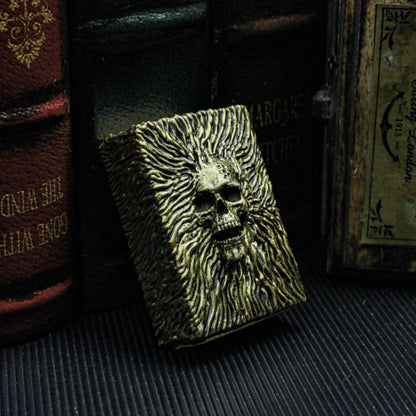 Metal Skull Match Box, Copper/925 Silver skull men's smoker retro personality matchbox precious metal jewelry - Handmade