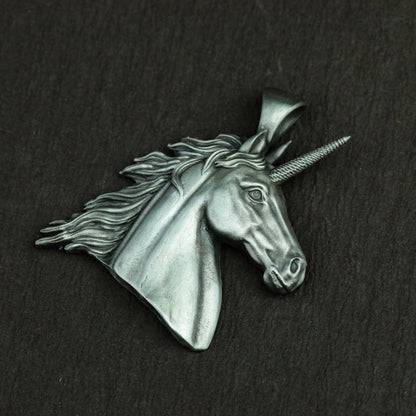 Unicorn 925 silver pendant necklace, mythical unicorn horse mount silver necklace, handmade silver jewelry personalized gift