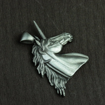 Unicorn 925 silver pendant necklace, mythical unicorn horse mount silver necklace, handmade silver jewelry personalized gift