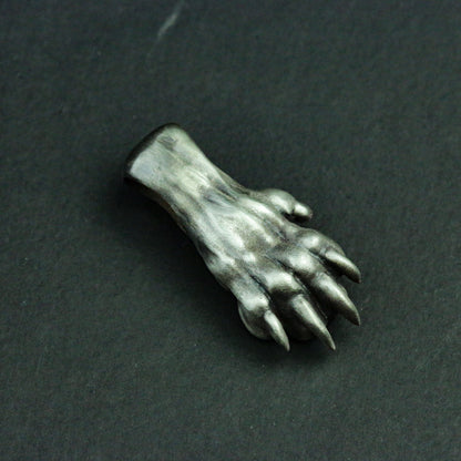 Bear paw 925 silver pendant necklace, animal paws silver jewelry, handmade silver animal jewelry personalized gifts - SATANHORN