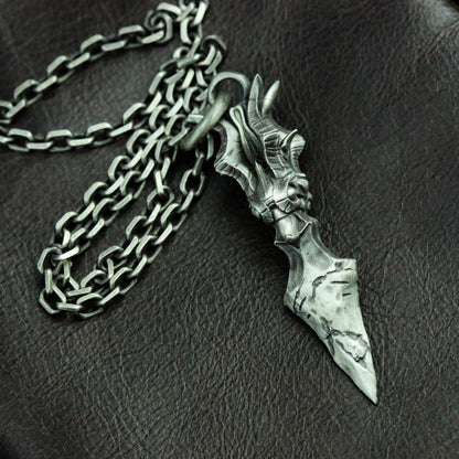 Anubis arrow 925 silver pendant necklace, arrow silver pendant jewelry, Egyptian pharaoh jewelry personalized gift - SATANHORN