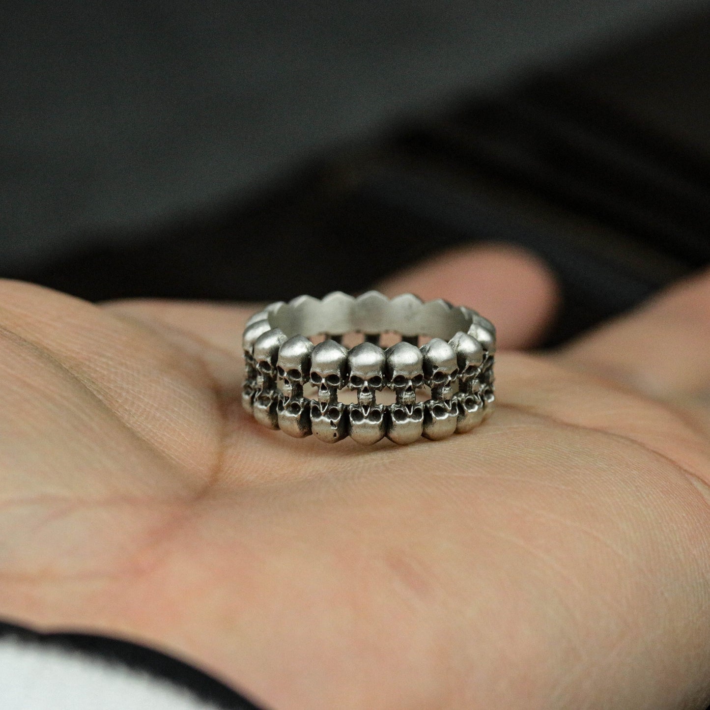 925 sterling silver skull ring, exquisite skull ring, skull jewelry, gift for her, ring for her