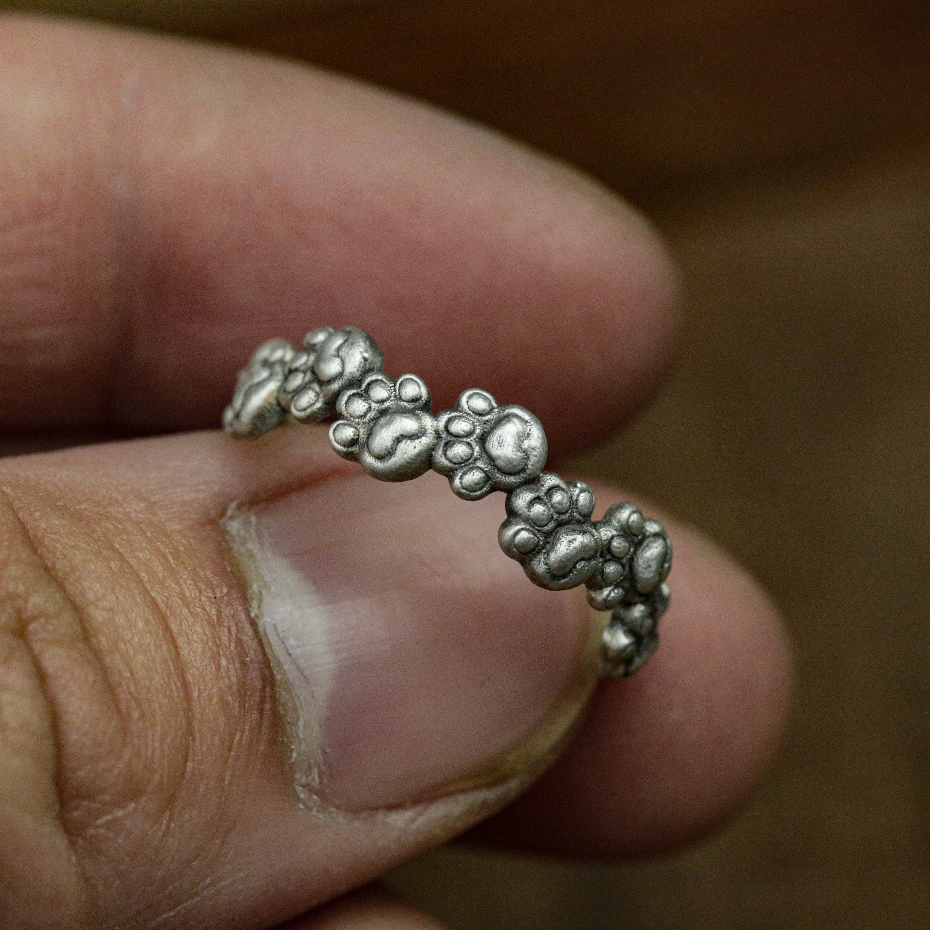 925 silver cat paw ring cute cat paw ring cat paw jewelry cute