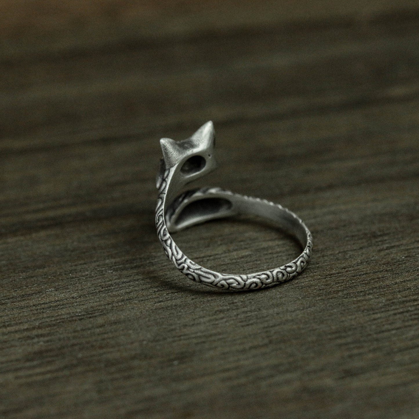 925 sterling silver fox ring, silver fox jewelry, animal ring, wildlife ring, gift for her