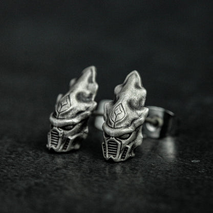 sterling silver Warrior mask earrings, mask earrings, mask earrings, Spartan earrings, gifts for him