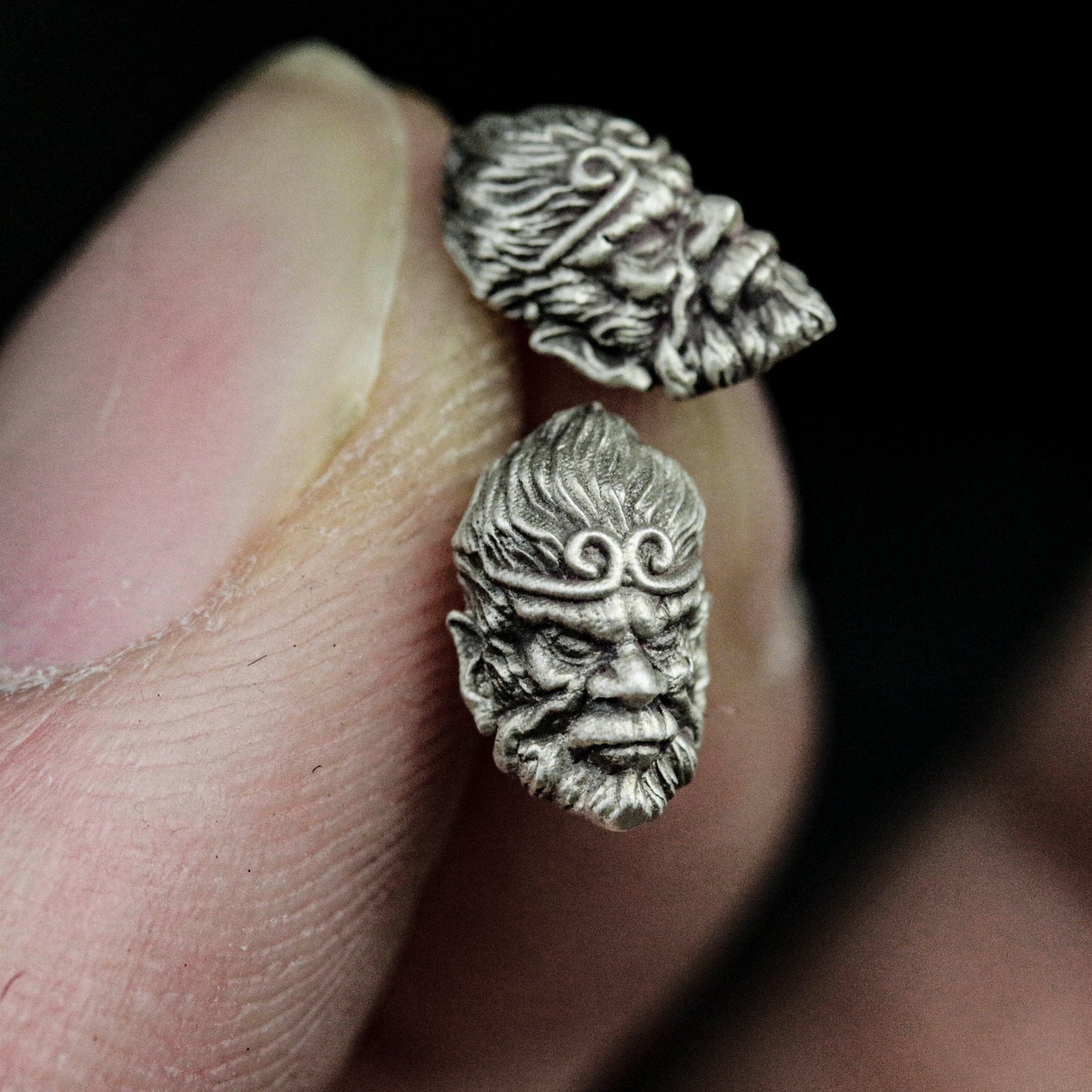 Sterling silver Monkey King earrings, Monkey King earrings, monkey earrings, Monkey King earrings