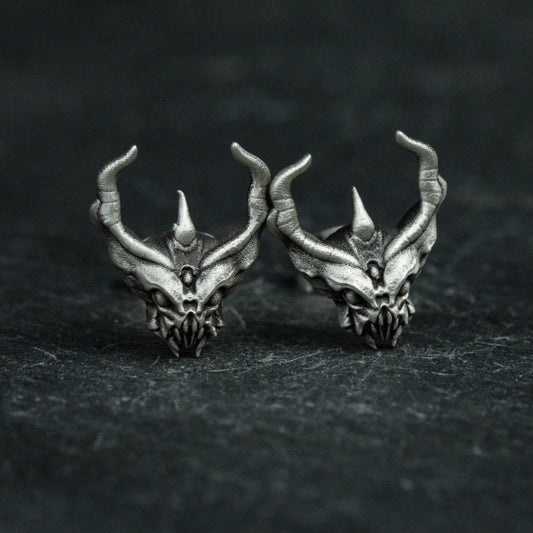 Sterling silver mantis earrings, mantis earrings, mutant insect earrings, mutant earrings, horror earrings, men's earrings, gifts for him