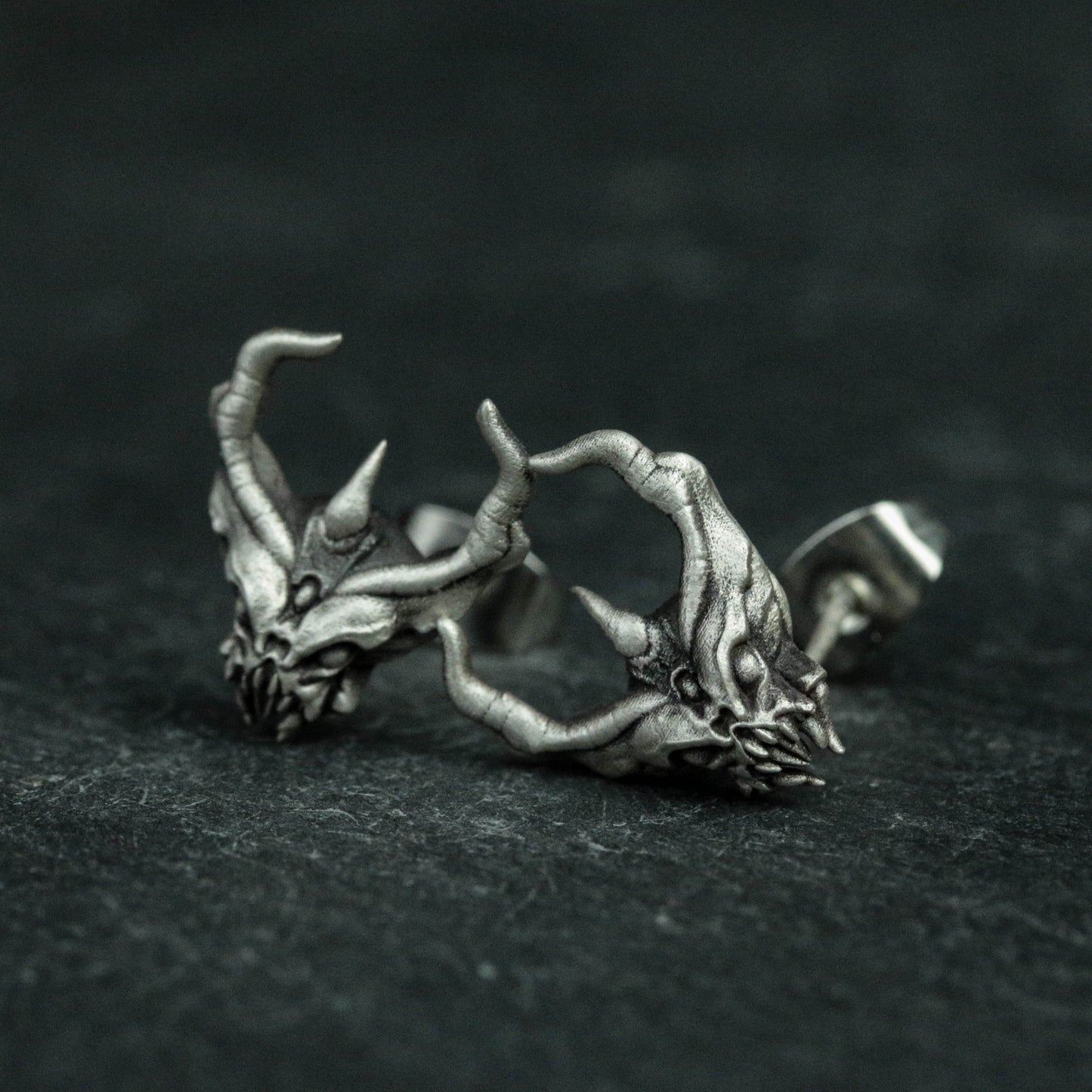 Sterling silver mantis earrings, mantis earrings, mutant insect earrings, mutant earrings, horror earrings, men's earrings, gifts for him