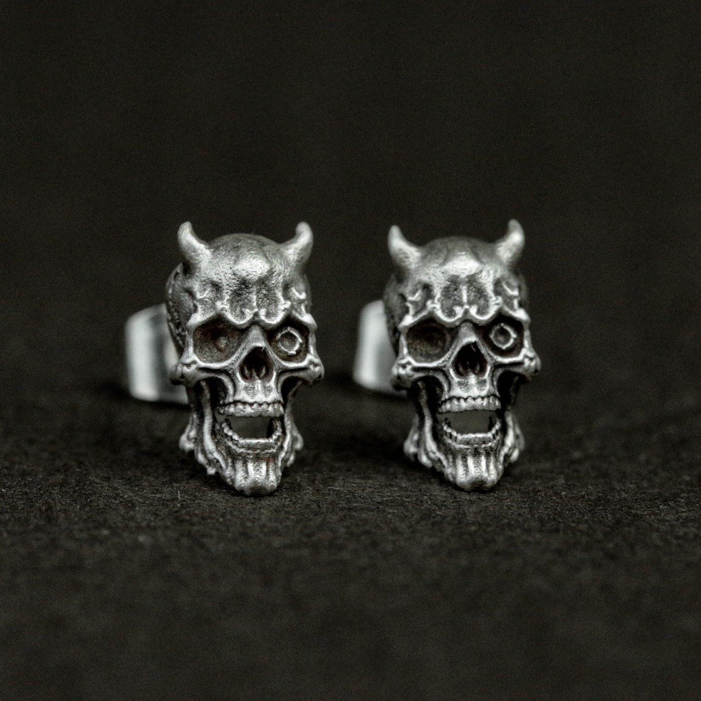 925 Sterling silver Skull Earrings, Skull Jewelry,Gothic Jewelry,Personalized Gifts, Men's Gifts