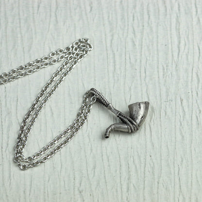 Encouragement Bugle 925 Silver Lucky Horn Pendant, Warrior-Inspired Necklace, Silver Pendant – Ideal Gift for Her