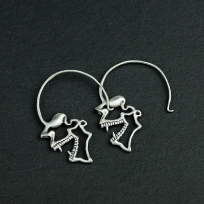 Skull Stud Earrings, Skull Jewelry, Personalized Gifts, Men's Gifts, Halloween Gifts, Gothic Jewelry
