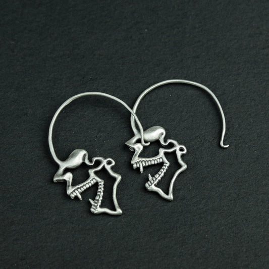 Skull Stud Earrings, Skull Jewelry, Personalized Gifts, Men's Gifts, Halloween Gifts, Gothic Jewelry