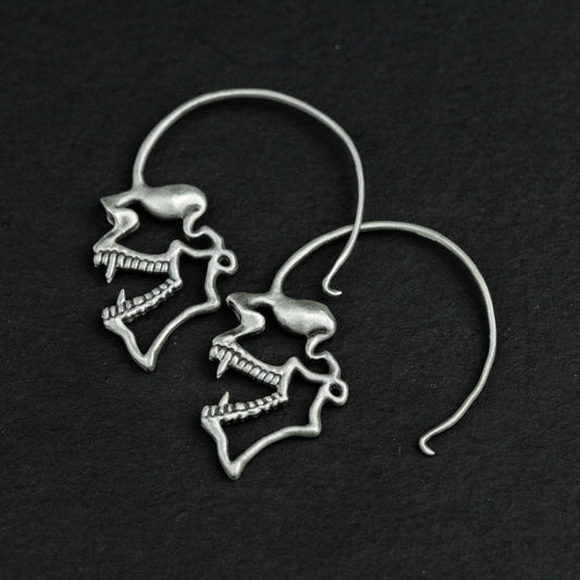 Skull Stud Earrings, Skull Jewelry, Personalized Gifts, Men's Gifts, Halloween Gifts, Gothic Jewelry
