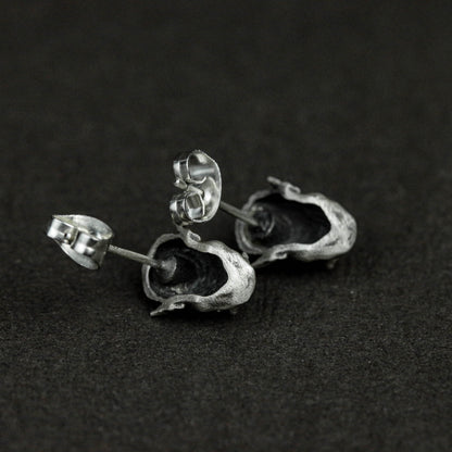 Tactical Fantasy Earrings - 925 Silver Handmade MMORPG Accessories for Men