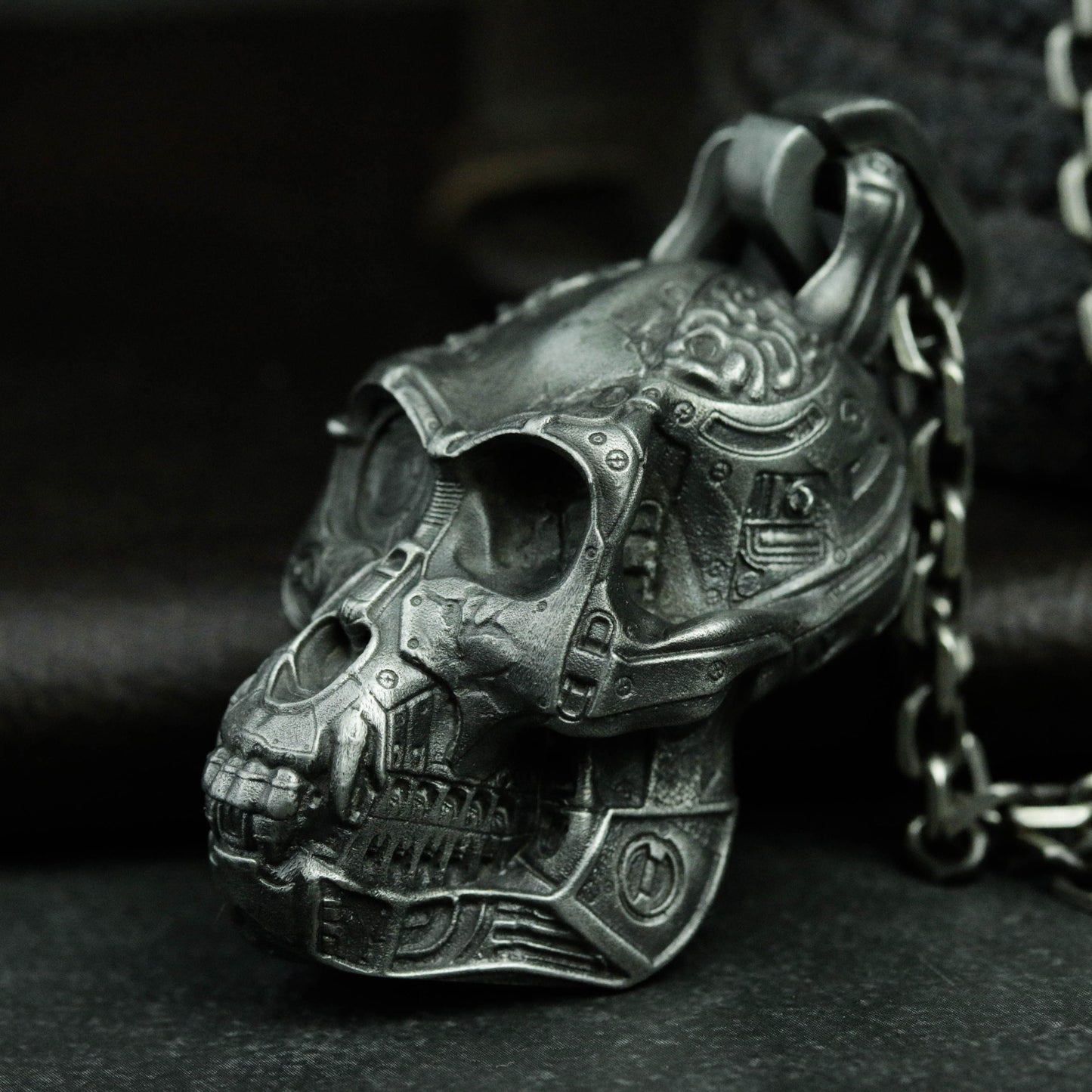 925 silver cyberpunk mechanical gorilla pendant