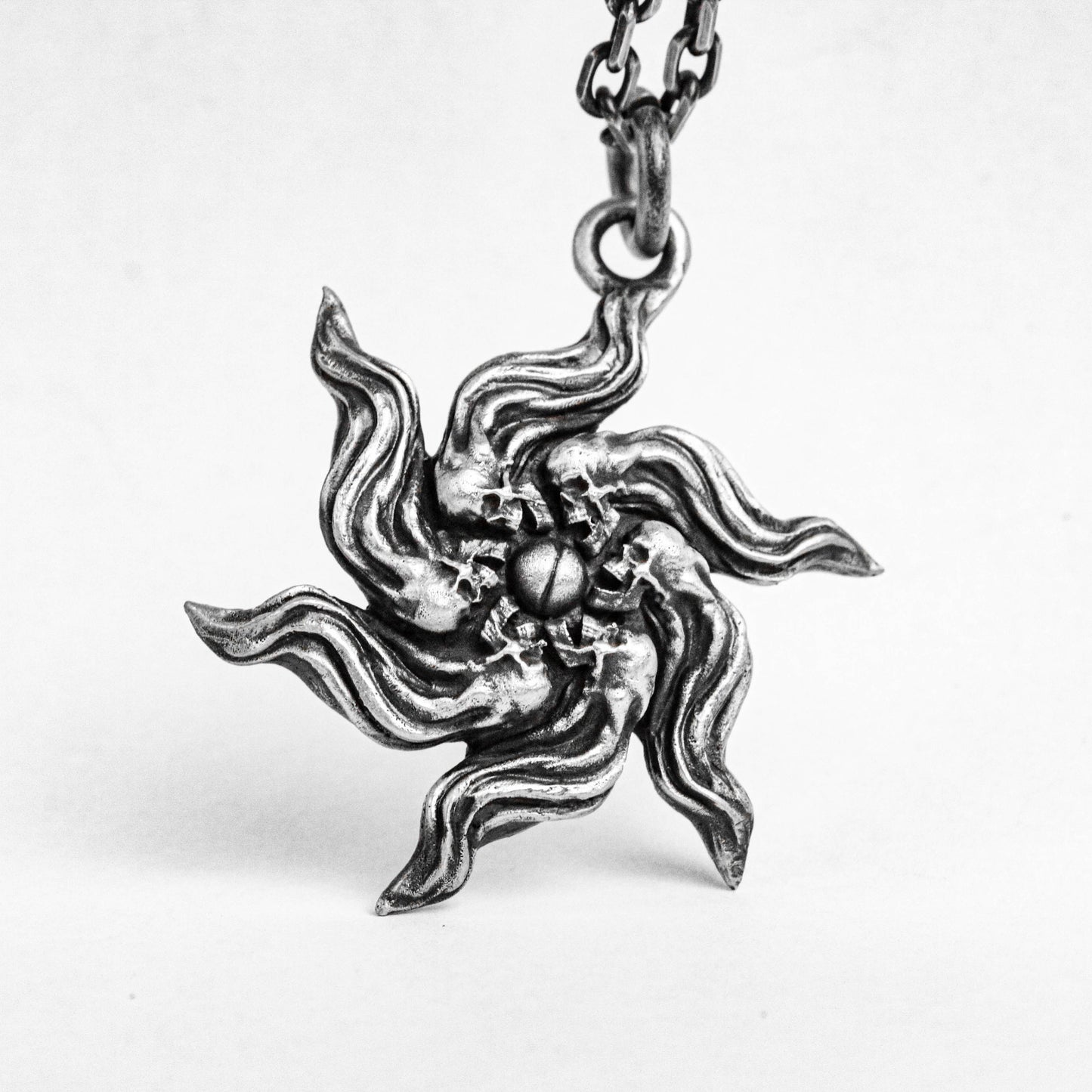 Soul Silver Necklace, Eye 925 Sterling Silver Pendant, Flower Brass Pendant, Hexagram Pendant, Silver Handmade Jewelry, Custom Jewelry