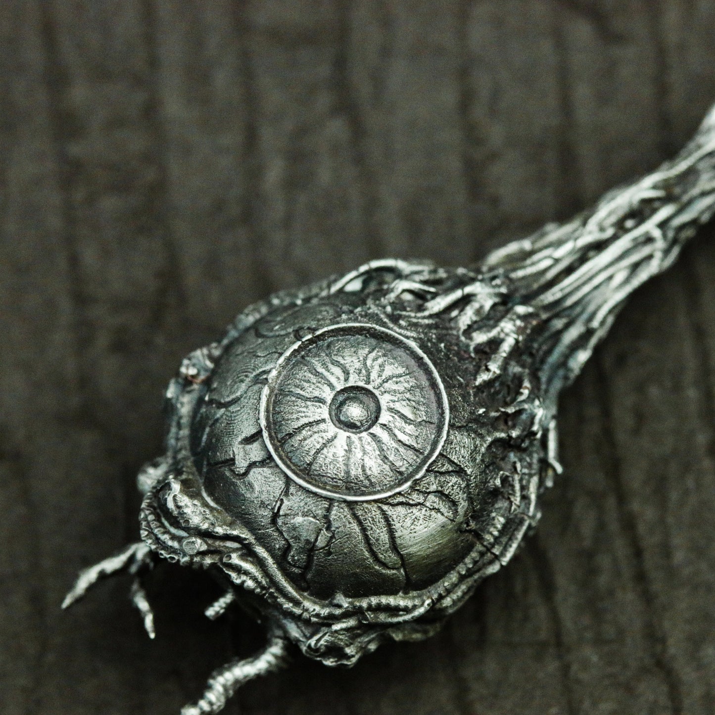 Cursed Eyeball 925 Silver Pendant Necklace, Gothic Eyeball, Evil Eye Reaper Eye, Silver Handmade Pendant Gift