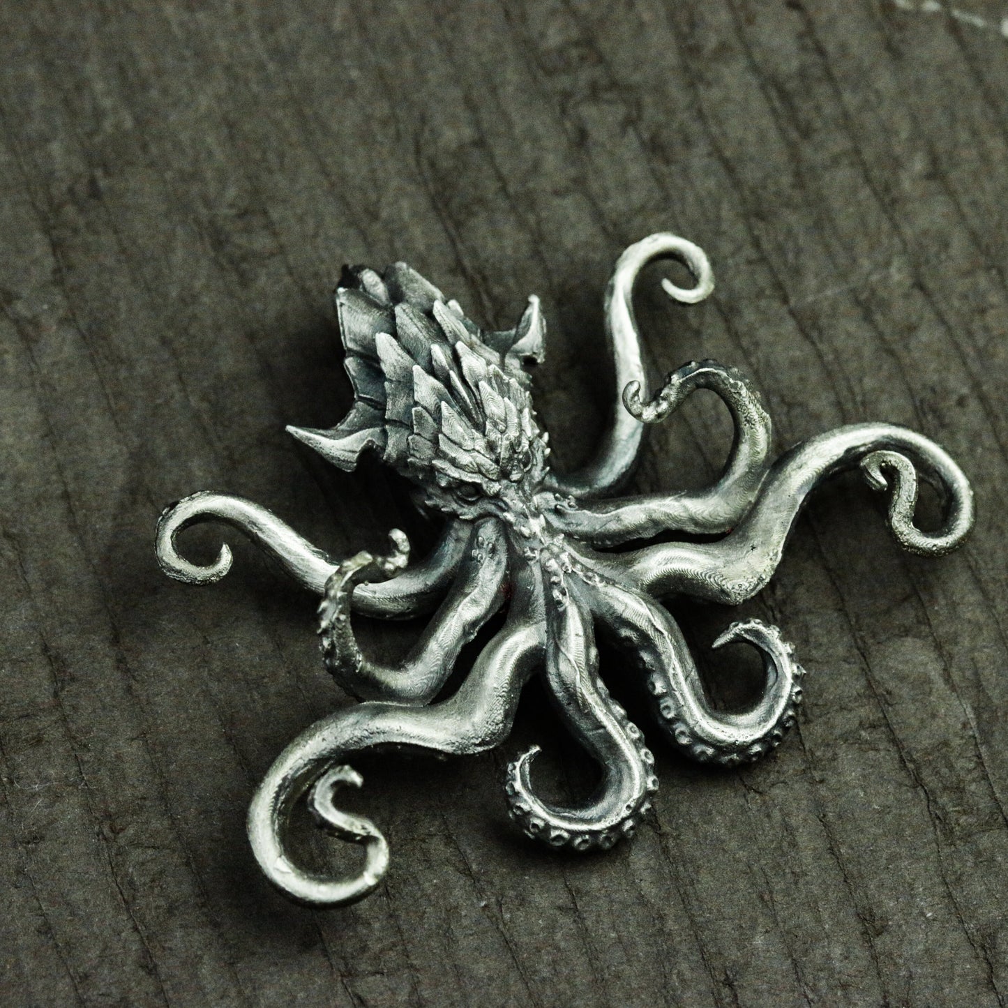 Octopus Cthulhu 925 Silver Pendant Necklace, Monster Octopus Pendant, Gothic Silver Handmade Pendant Gift