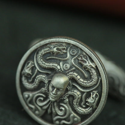 925 silver Medusa Cufflinks female snake god Cufflinks Greek Mythology Jewelry