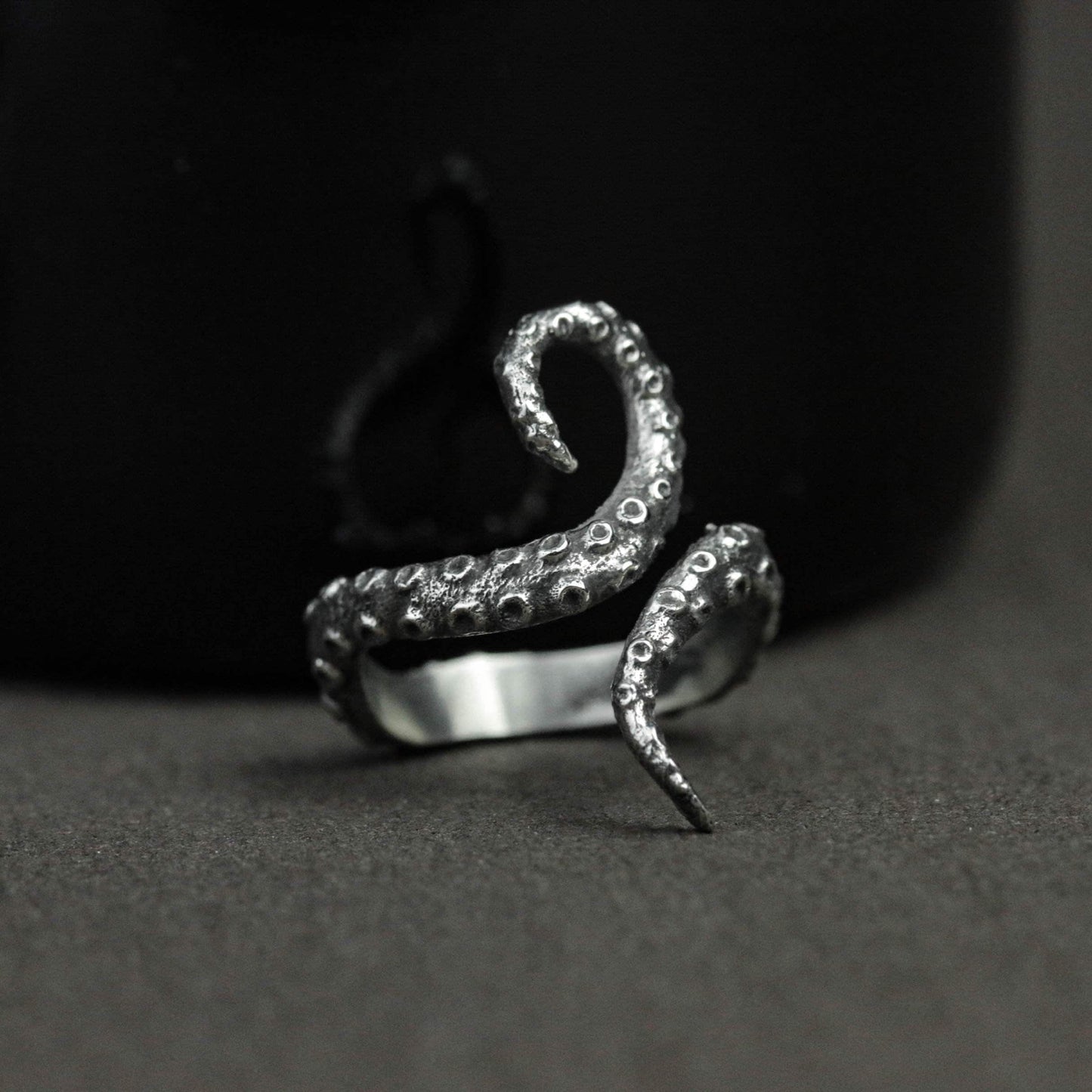 Sterling silver octopus tentacle ring, tentacle ring, octopus ring, fish ring, men's ring, women's ring, gift for him